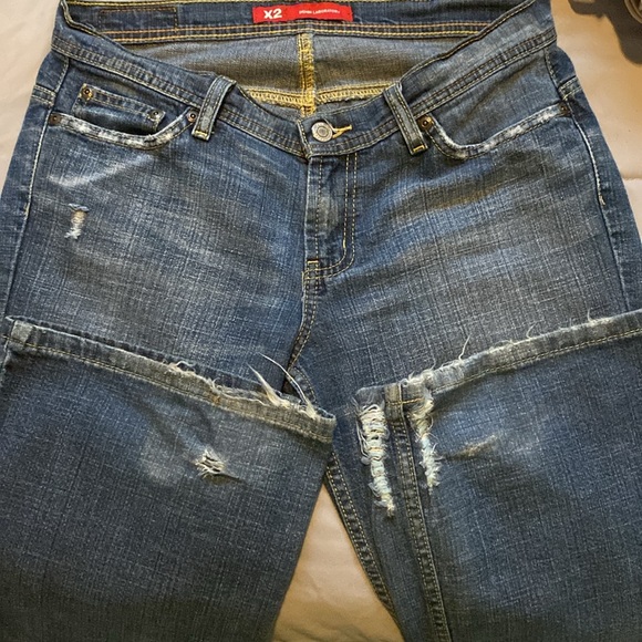 Express slim fit super low rise flare leg jeans size 6 long - Picture 7 of 7